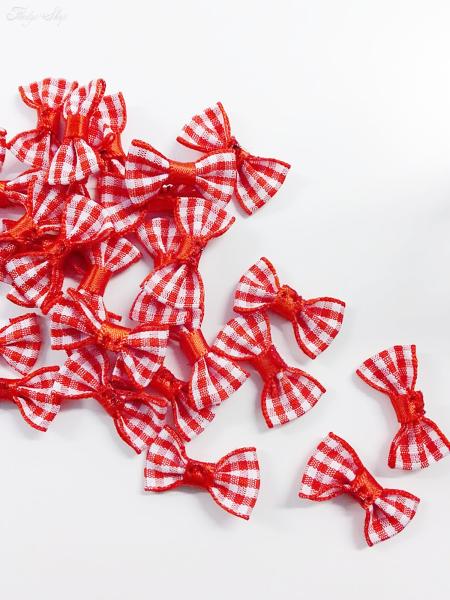 10 Stoffschleifen kariert